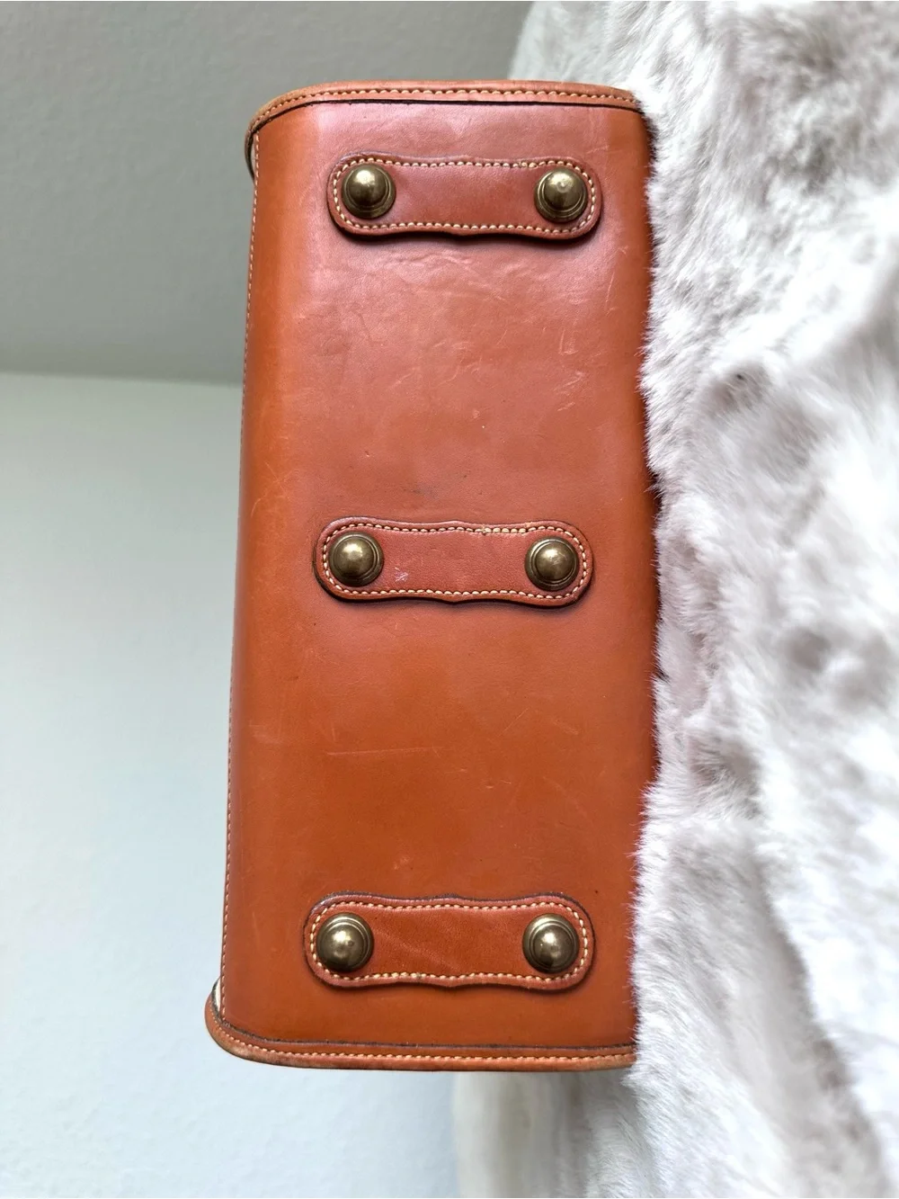 Dooney & Bourke Vintage Satchel Shoulder‎ Bag ‘90s Tan Pebble Leather